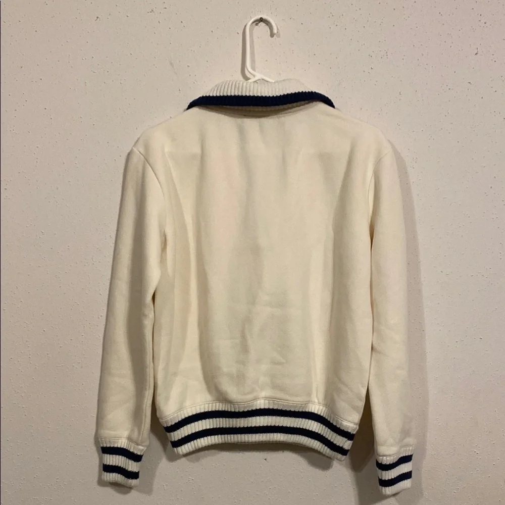 J.Crew Heritage fleece half-zip sweatshirt with contrast trim Size S